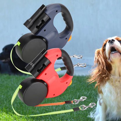 Double Retractable Dog Lead