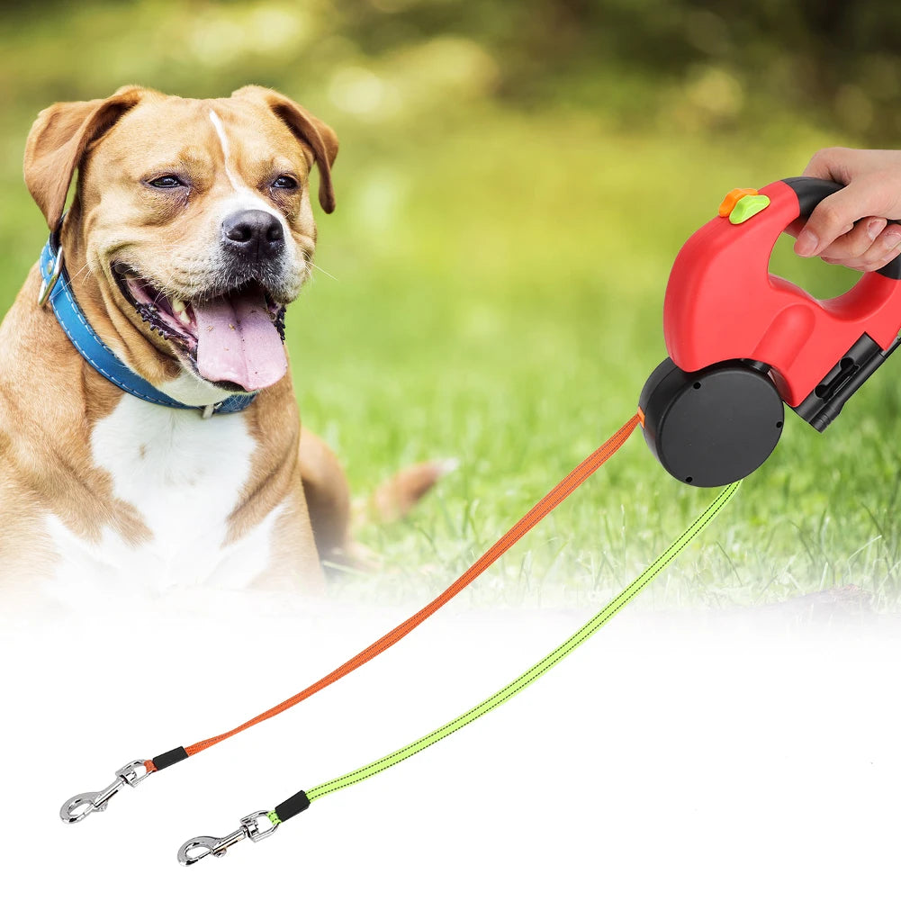 Double Retractable Dog Lead
