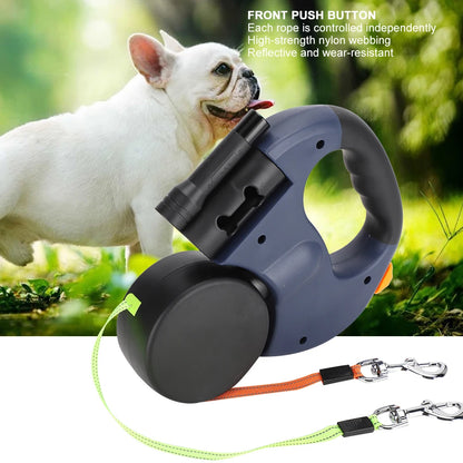 Double Retractable Dog Lead